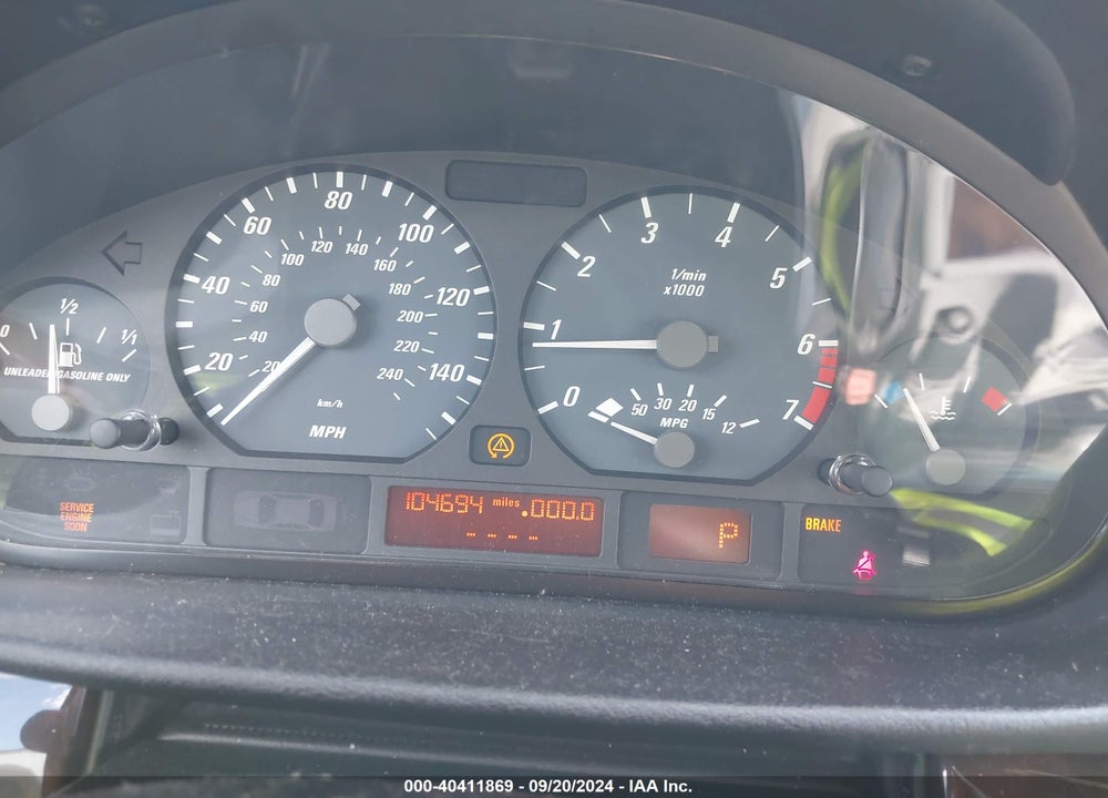 2001 BMW 325CI VIN: WBABS33451JY57040