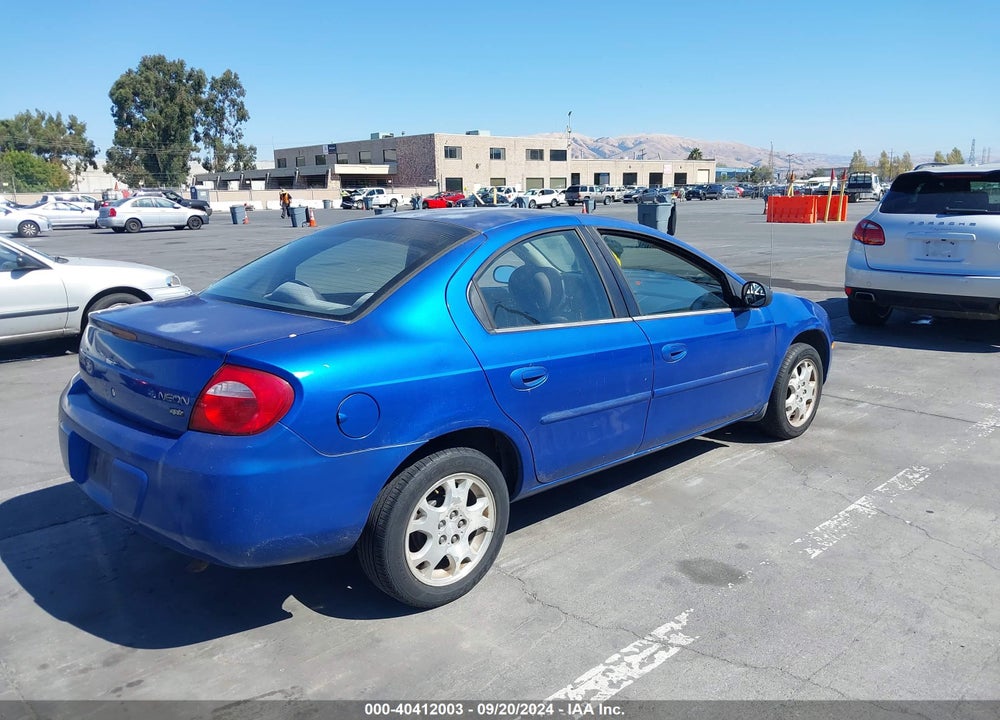 2004 DODGE NEON SXT VIN: 1B3ES56C54D607090
