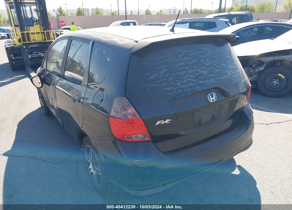 2007 HONDA FIT SPORT VIN: JHMGD38677S051232