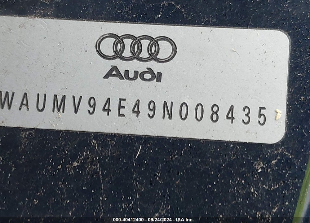 2009 AUDI A8 L 4.2 VIN: WAUMV94E49N008435
