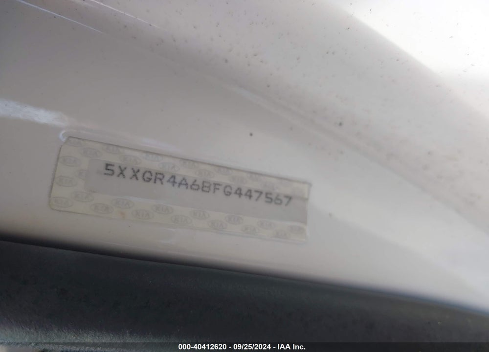 2015 KIA OPTIMA SXL TURBO VIN: 5XXGR4A68FG447567