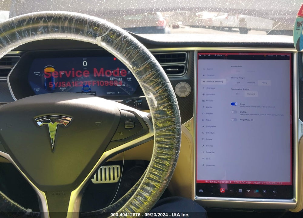 2015 TESLA MODEL S 70D/85D/P85D VIN: 5YJSA1E27FF109894