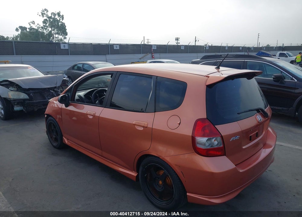 2007 HONDA FIT SPORT VIN: JHMGD37627S020035