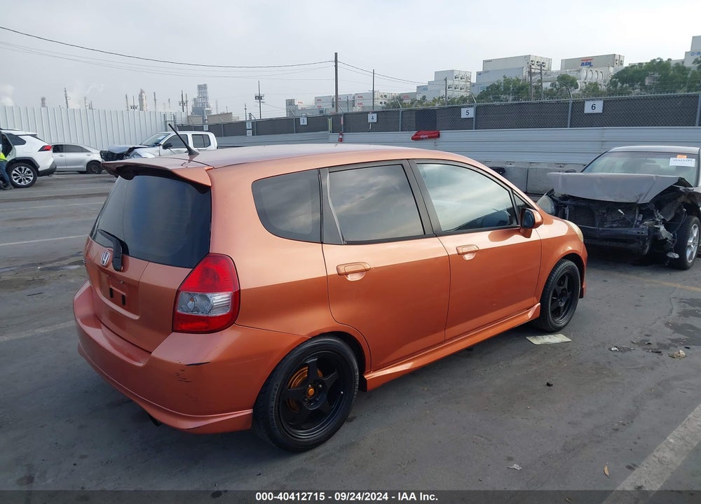 2007 HONDA FIT SPORT VIN: JHMGD37627S020035