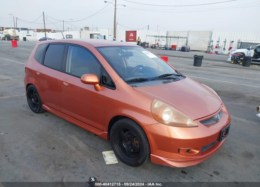 2007 HONDA FIT SPORT VIN: JHMGD37627S020035