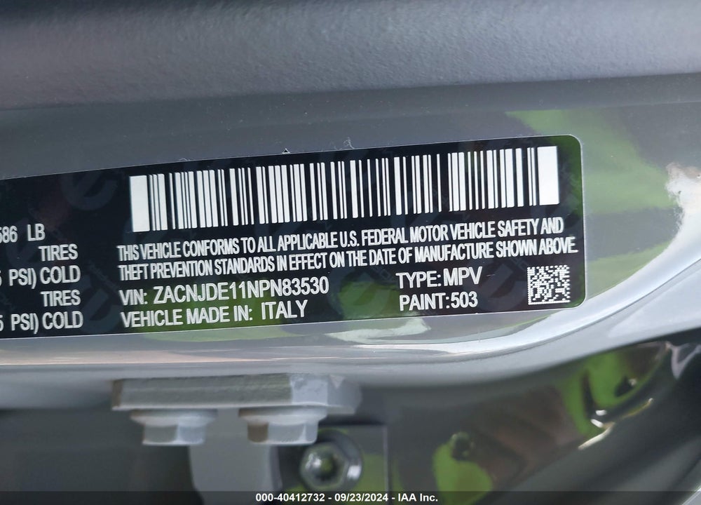 2022 JEEP RENEGADE ALTITUDE 4X4 VIN: ZACNJDE11NPN83530