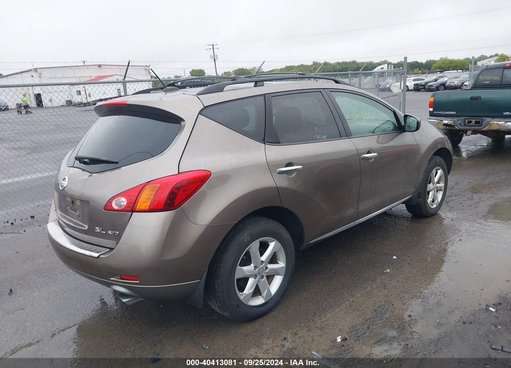 2009 NISSAN MURANO SL VIN: JN8AZ18W89W153233