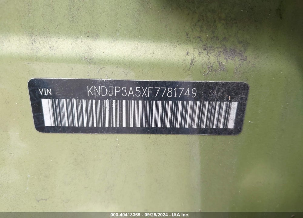2015 KIA SOUL VIN: KNDJP3A5XF7781749
