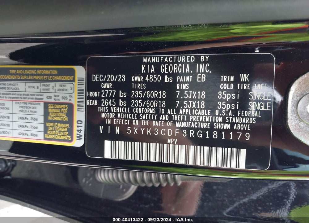 2024 KIA SPORTAGE EX VIN: 5XYK3CDF3RG181179