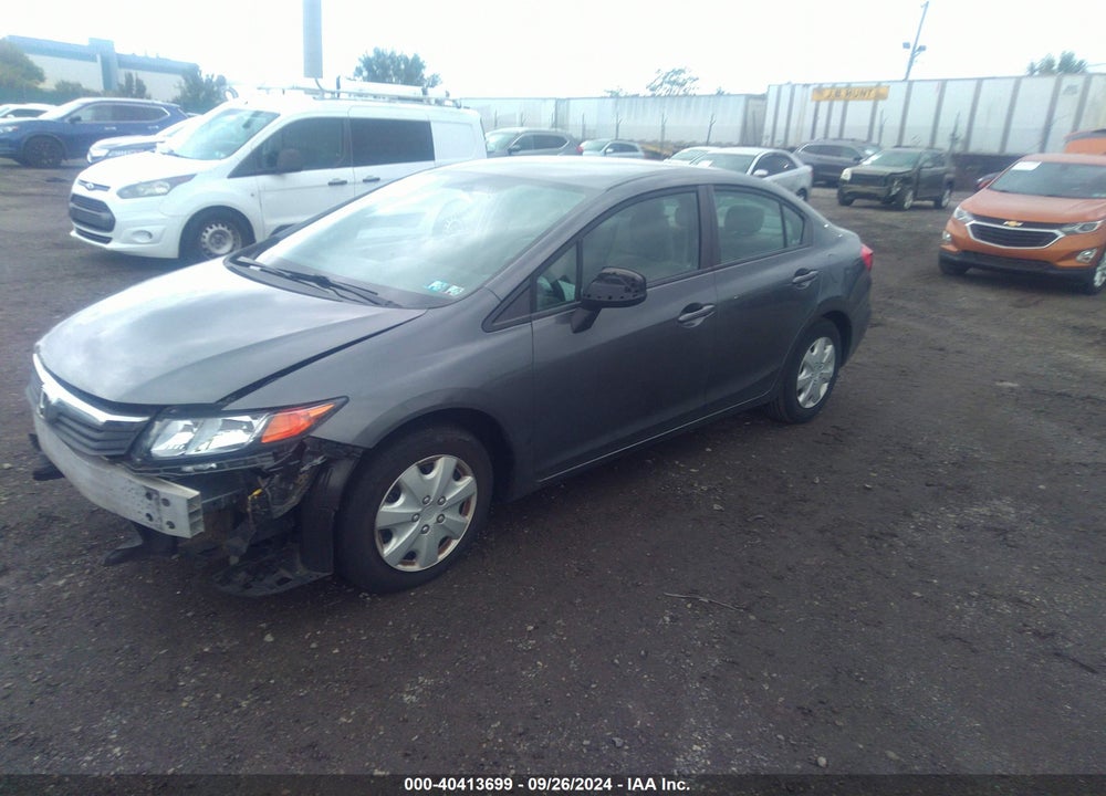 2012 HONDA CIVIC LX VIN: 19XFB2F50CE309580