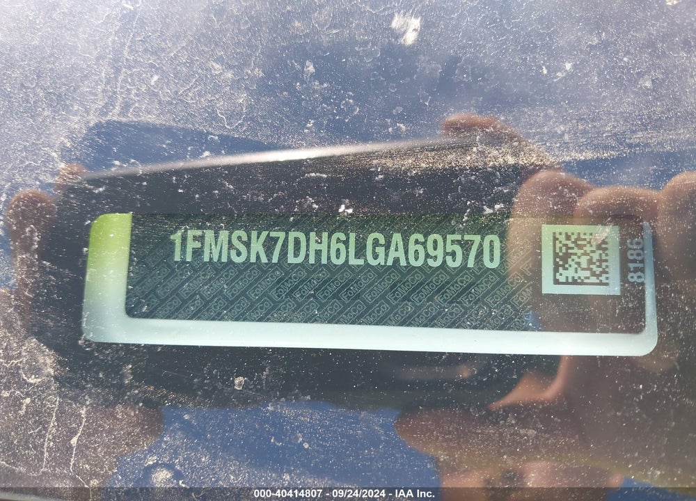 2020 FORD EXPLORER XLT VIN: 1FMSK7DH6LGA69570