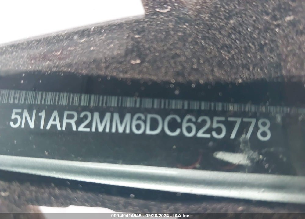 2013 NISSAN PATHFINDER SV VIN: 5N1AR2MM6DC625778