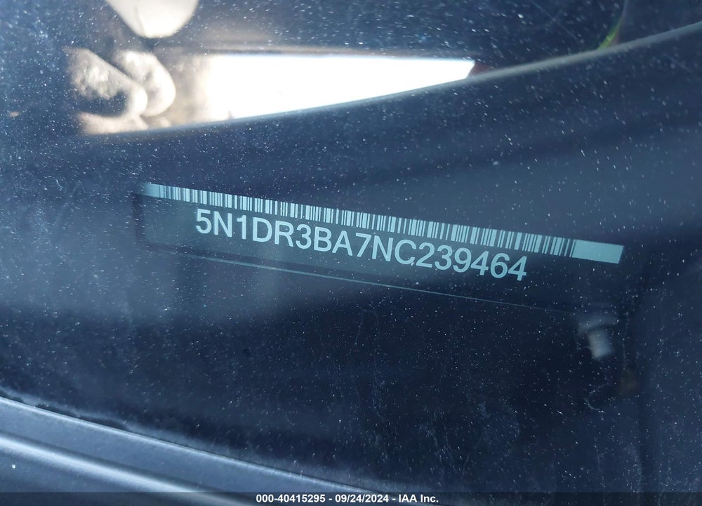 2022 NISSAN PATHFINDER SV 2WD VIN: 5N1DR3BA7NC239464