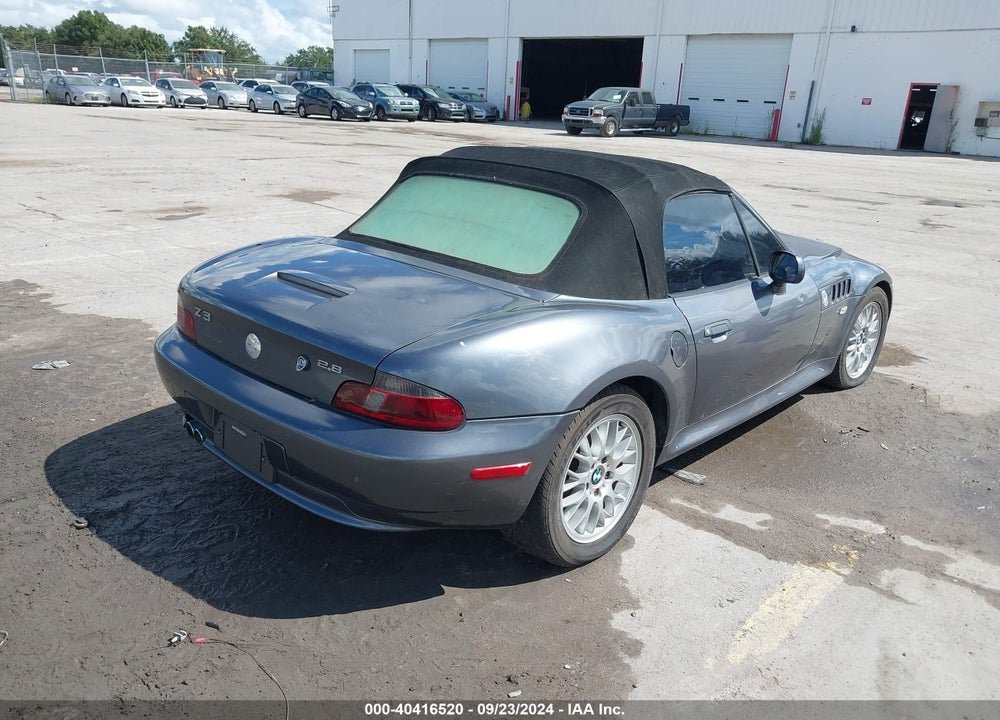 2000 BMW Z3 2.8 VIN: 4USCH3349YLF71189