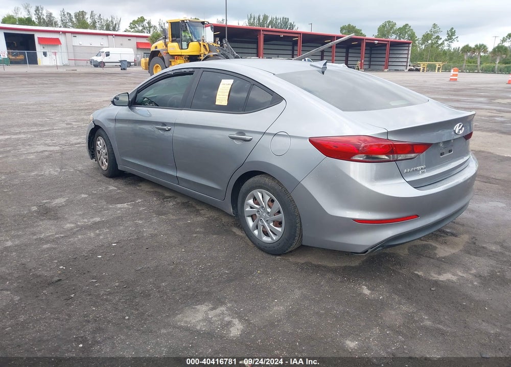 2017 HYUNDAI ELANTRA VIN: 5NPD74LF9HH143709