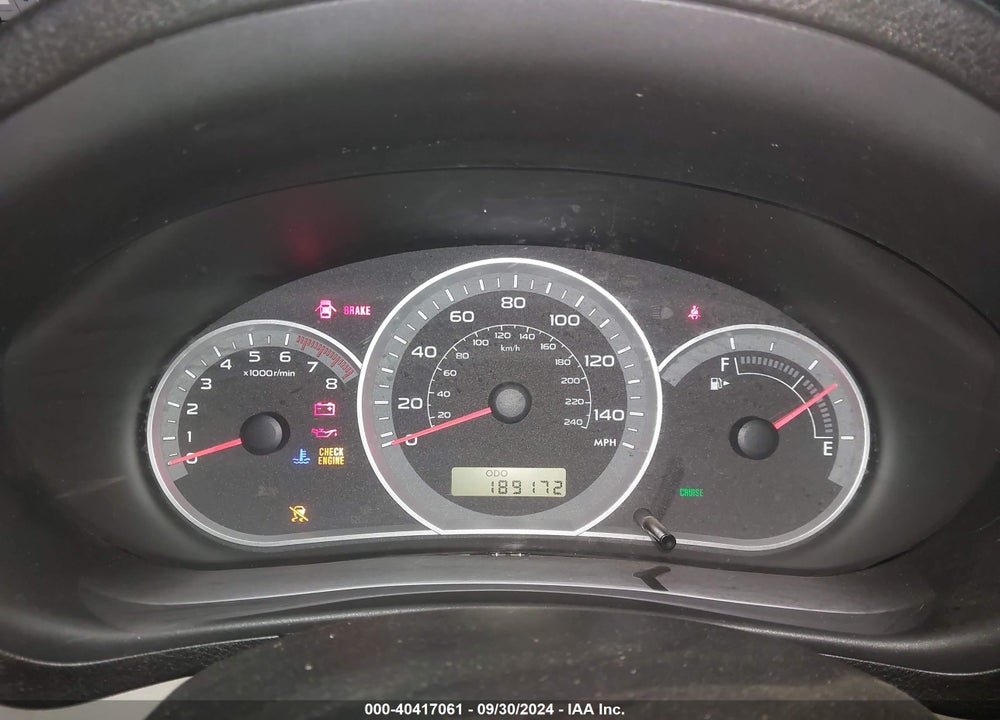 2011 SUBARU IMPREZA OUTBACK SPORT VIN: JF1GH6D65BG822284