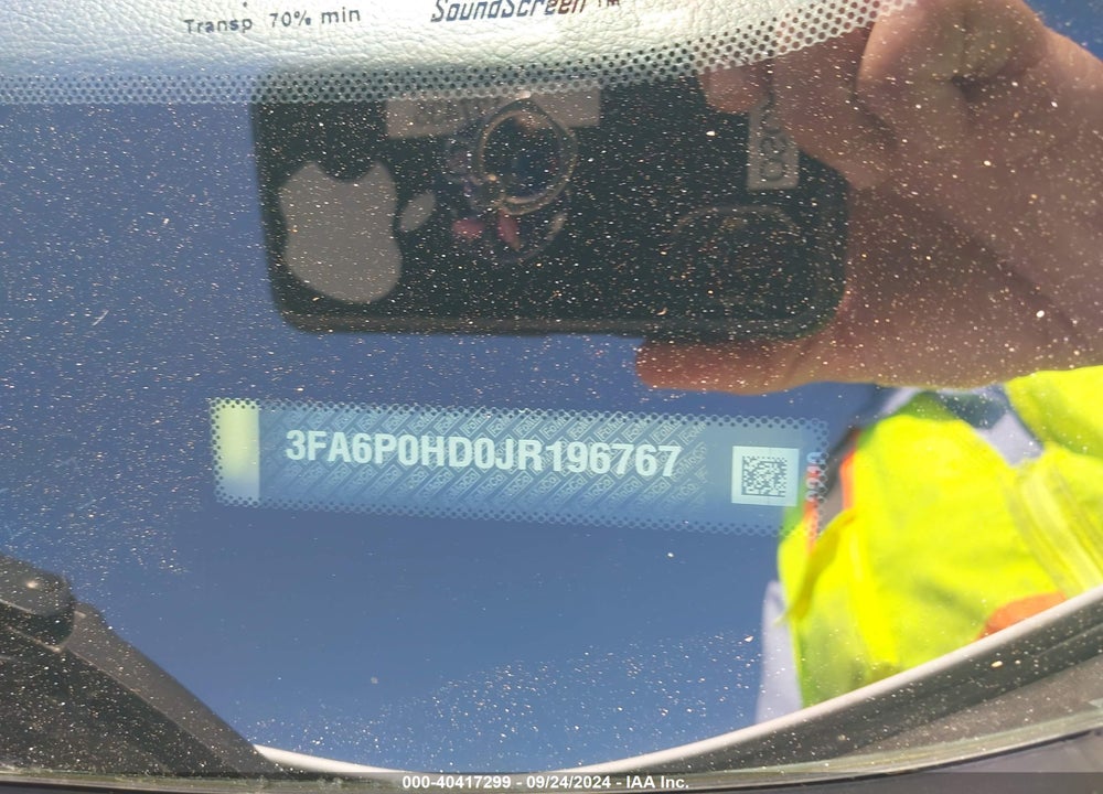 2018 FORD FUSION SE VIN: 3FA6P0HD0JR196767