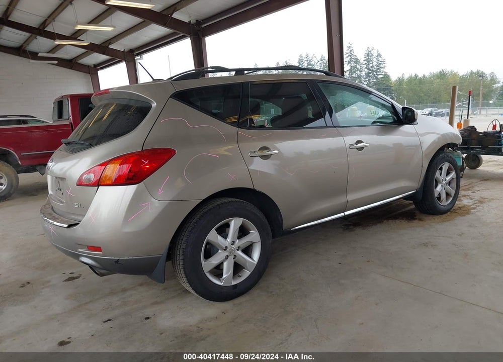 2009 NISSAN MURANO SL VIN: JN8AZ18U29W014553