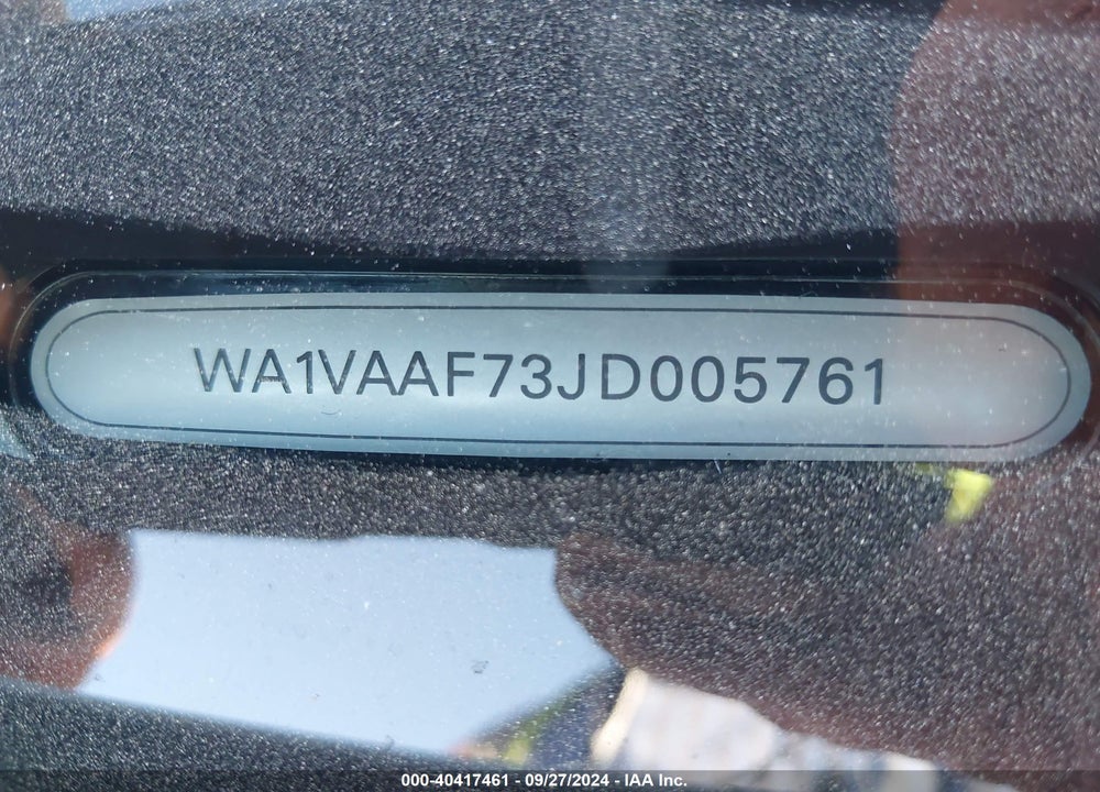 2018 AUDI Q7 3.0T PREMIUM VIN: WA1VAAF73JD005761