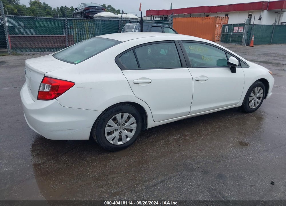 2012 HONDA CIVIC LX VIN: 2HGFB2F55CH560343