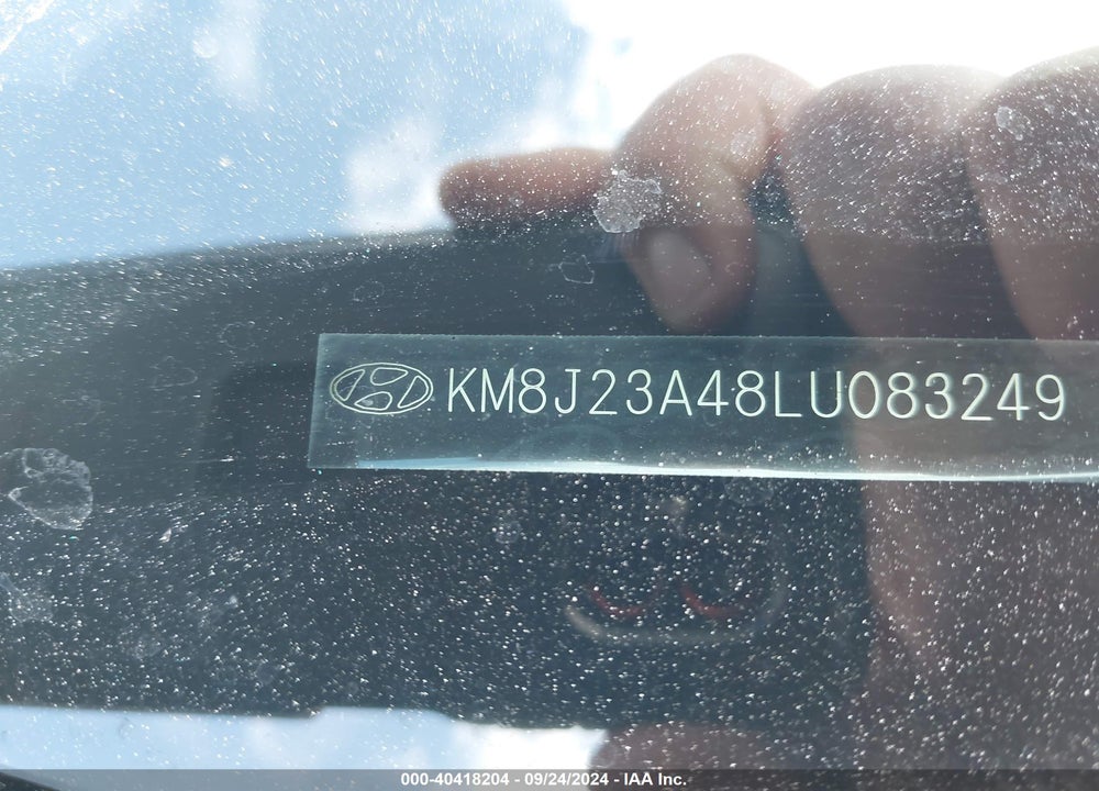 2020 HYUNDAI TUCSON SE VIN: KM8J23A48LU083249