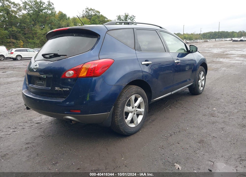 2009 NISSAN MURANO SL VIN: JN8AZ18W29W139294