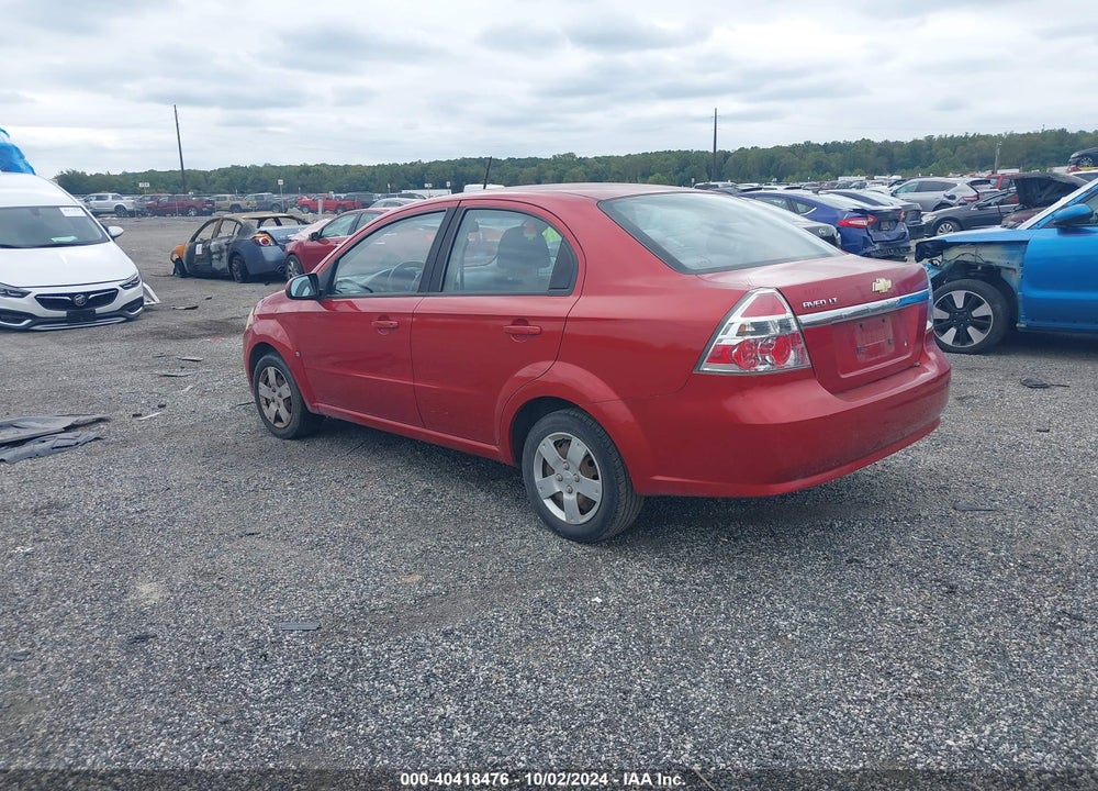 2009 CHEVROLET AVEO LT VIN: KL1TD56E49B332193