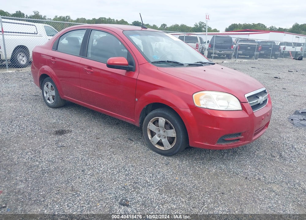2009 CHEVROLET AVEO LT VIN: KL1TD56E49B332193