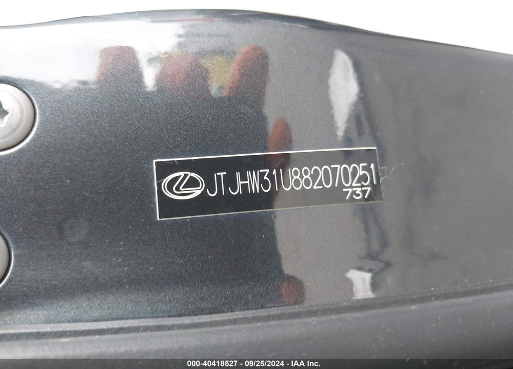 2008 LEXUS RX 400H VIN: JTJHW31U882070251