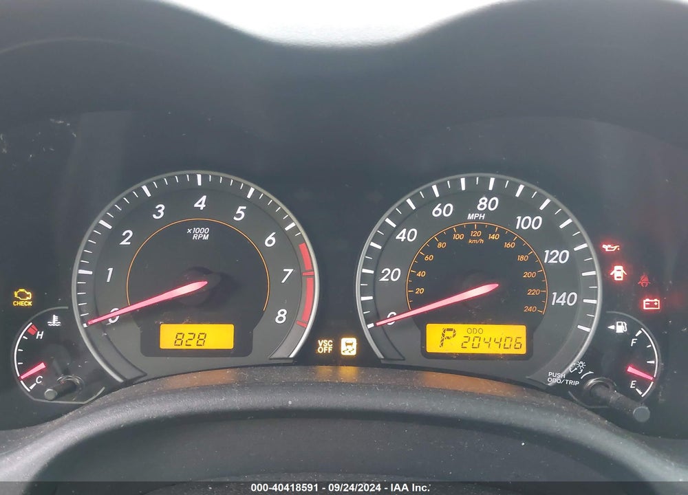 2009 TOYOTA COROLLA XRS VIN: 2T1BE40EX9C027593
