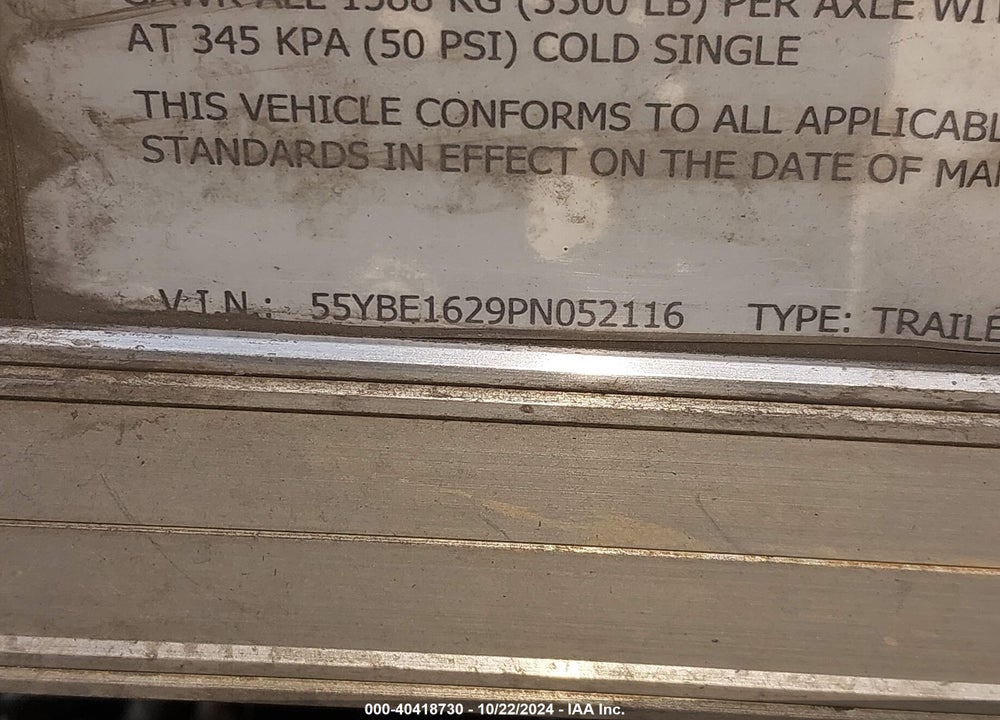 2023 CYNERGY CARGO LLC --- VIN: 55YBE1629PN052116