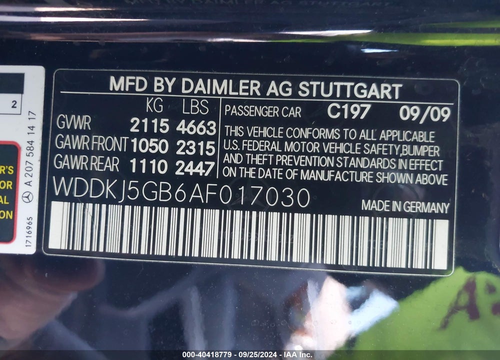 2010 MERCEDES-BENZ E 350 VIN: WDDKJ5GB6AF017030