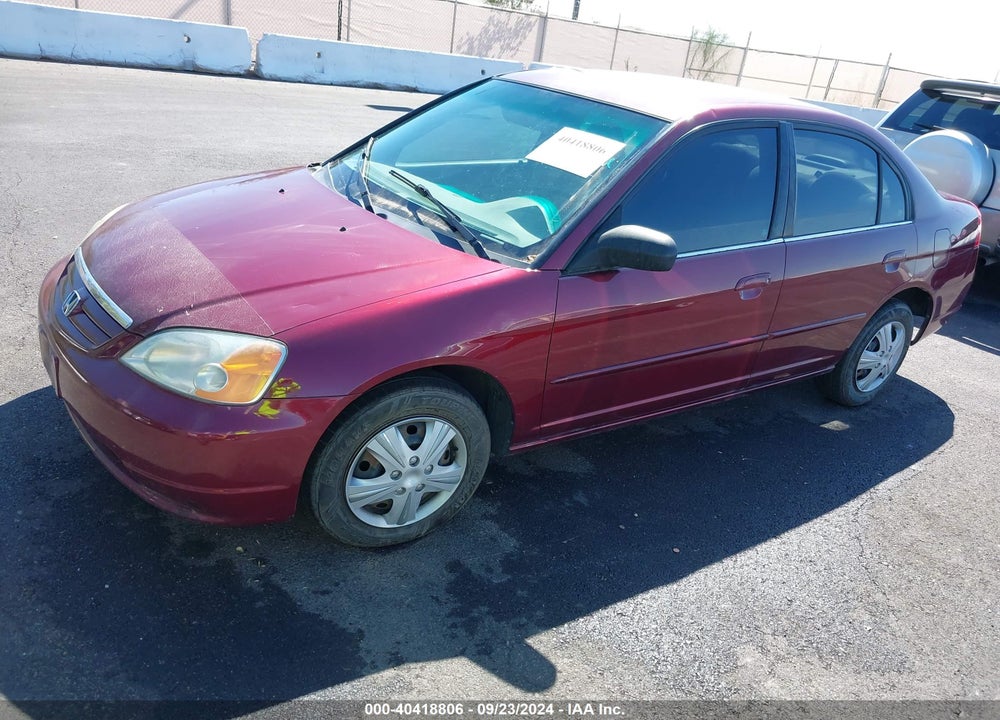 2002 HONDA CIVIC LX VIN: 1HGES16512L024724