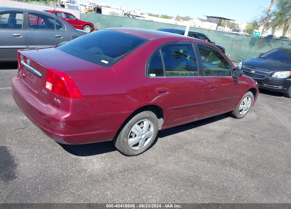 2002 HONDA CIVIC LX VIN: 1HGES16512L024724