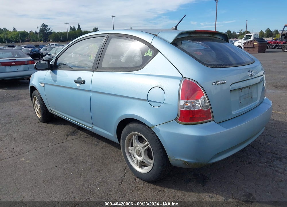 2008 HYUNDAI ACCENT GS VIN: KMHCM36C38U063419