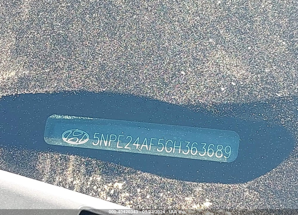 2016 HYUNDAI SONATA SE VIN: 5NPE24AF5GH363689