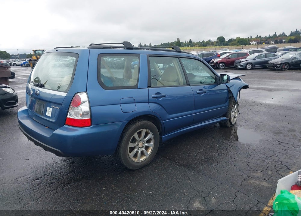2007 SUBARU FORESTER 2.5X VIN: JF1SG65607H701739