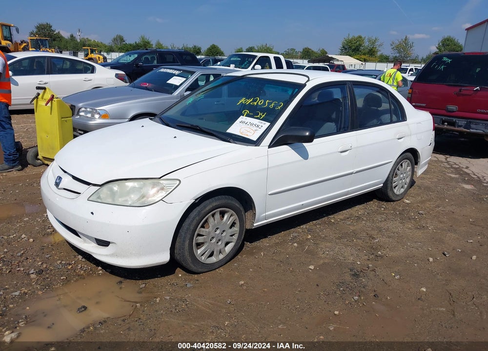 2005 HONDA CIVIC LX VIN: 2HGES15555H554763