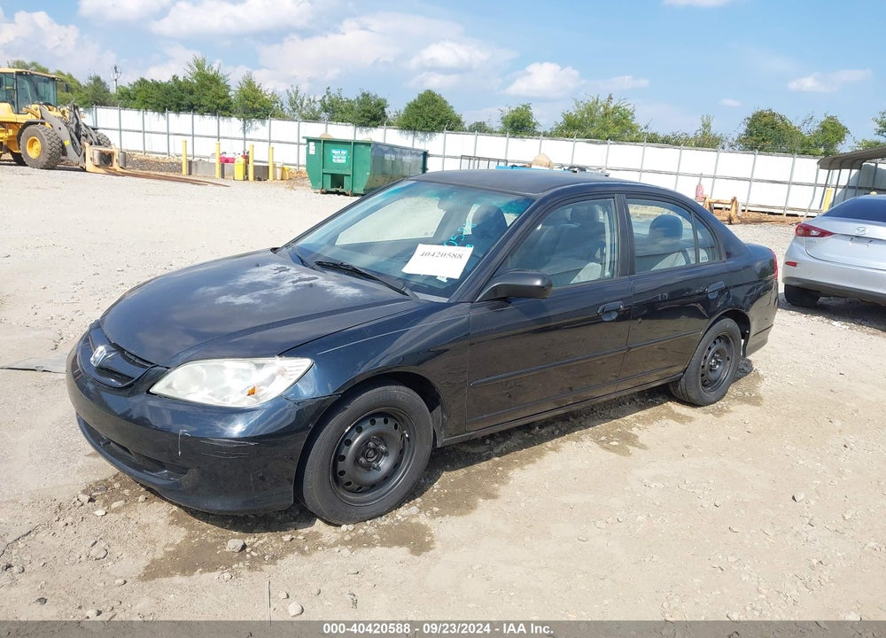 2004 HONDA CIVIC LX VIN: 2HGES16574H611347