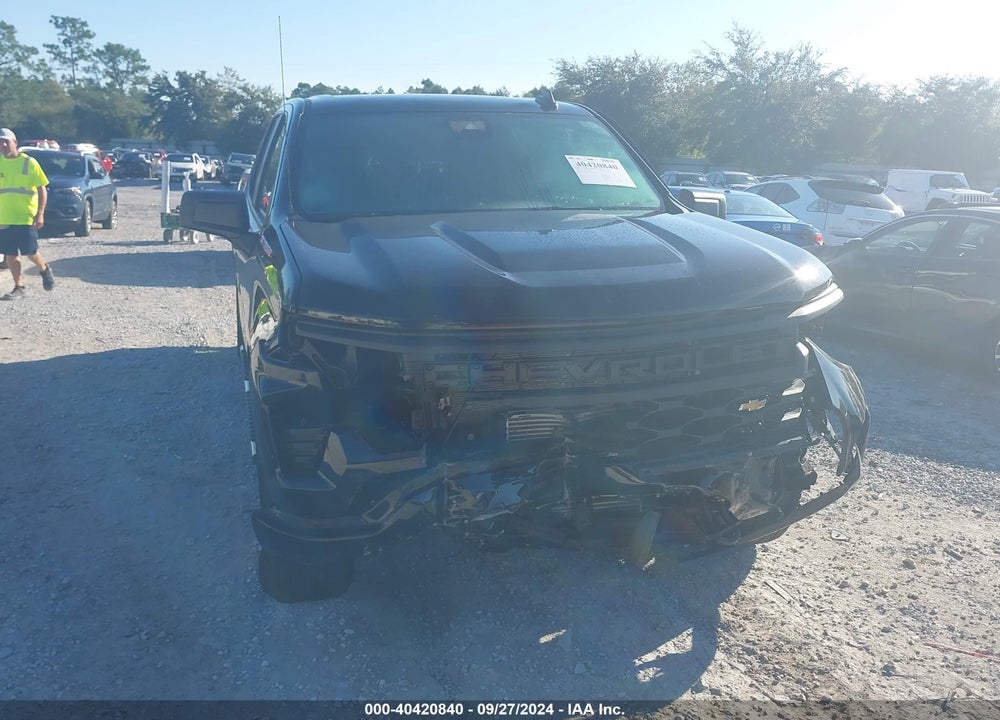 2024 CHEVROLET SILVERADO 1500 4WD SHORT BED CUSTOM VIN: 1GCPDBEK1RZ231295