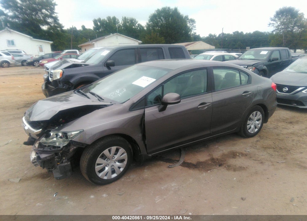 2012 HONDA CIVIC LX VIN: 19XFB2F51CE070816