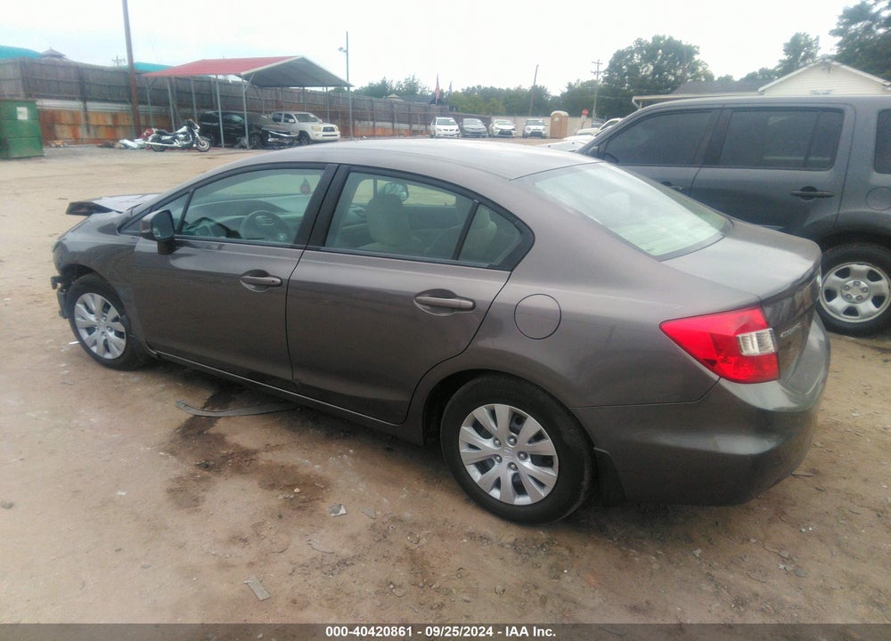 2012 HONDA CIVIC LX VIN: 19XFB2F51CE070816