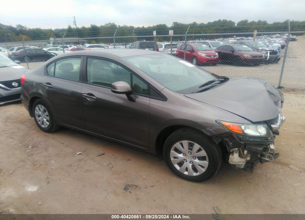 2012 HONDA CIVIC LX VIN: 19XFB2F51CE070816