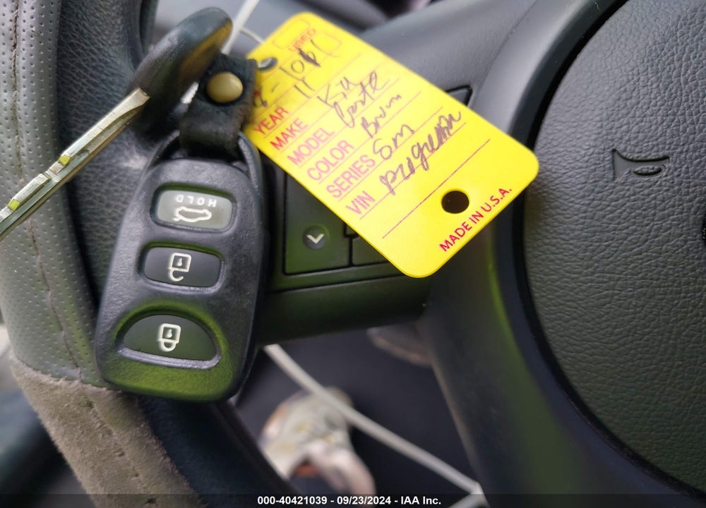 2011 KIA FORTE EX VIN: KNAFU4A20B5326678