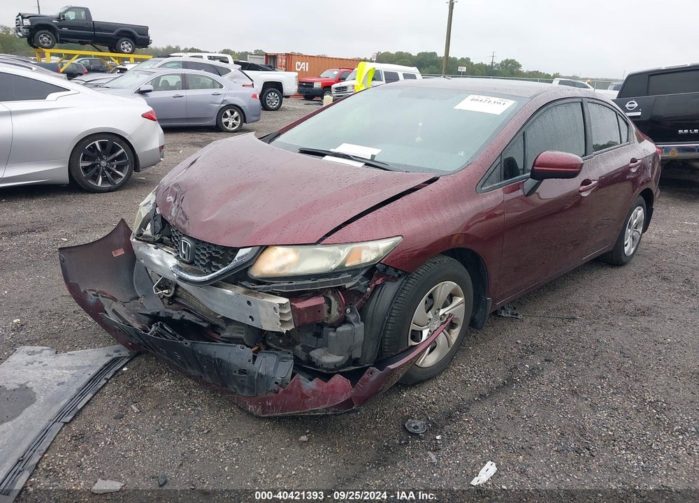 2014 HONDA CIVIC LX VIN: 19XFB2F57EE208751
