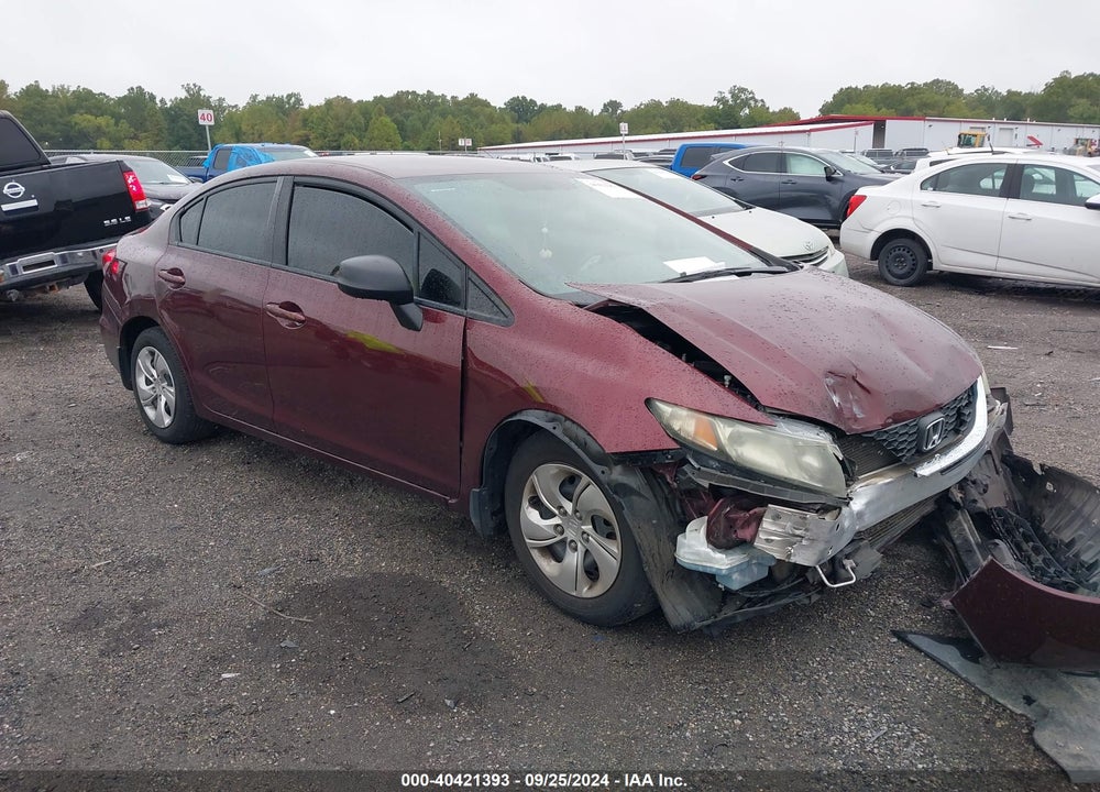 2014 HONDA CIVIC LX VIN: 19XFB2F57EE208751