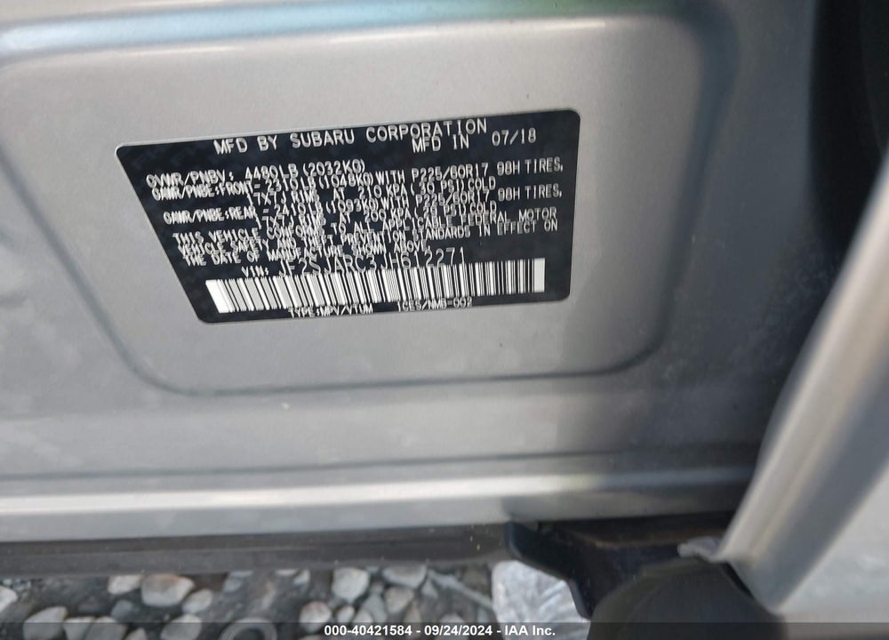 2018 SUBARU FORESTER 2.5I LIMITED VIN: JF2SJARC3JH612271