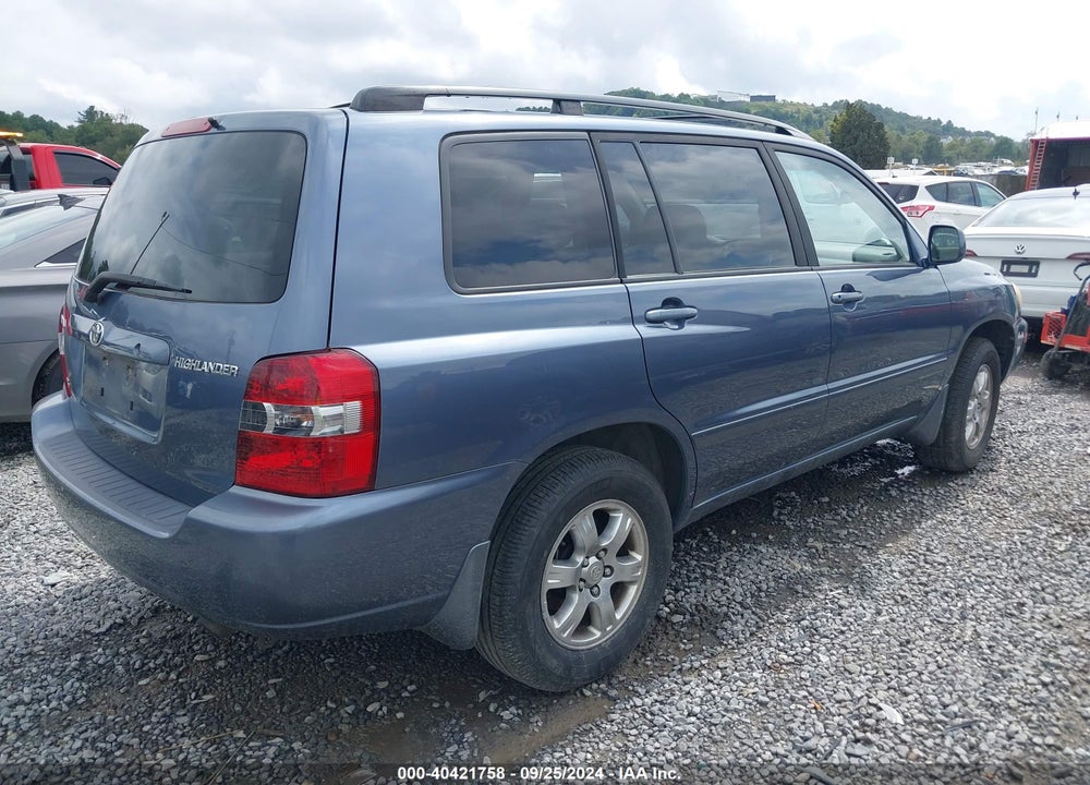 2004 TOYOTA HIGHLANDER V6 VIN: JTEGP21AX40017581