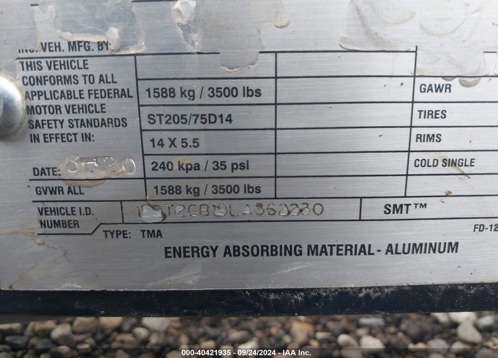2020 SMART T85000 ARROW BOARD MBS - 25 VIN: 19ET2CB19LA362230