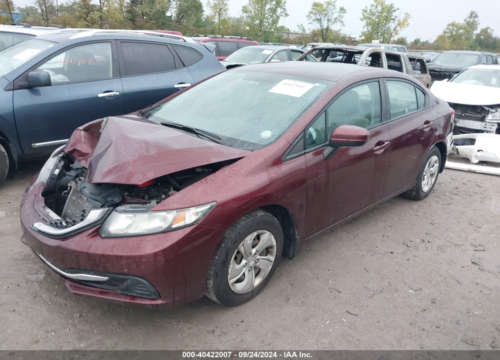 2015 HONDA CIVIC LX VIN: 19XFB2F59FE055985